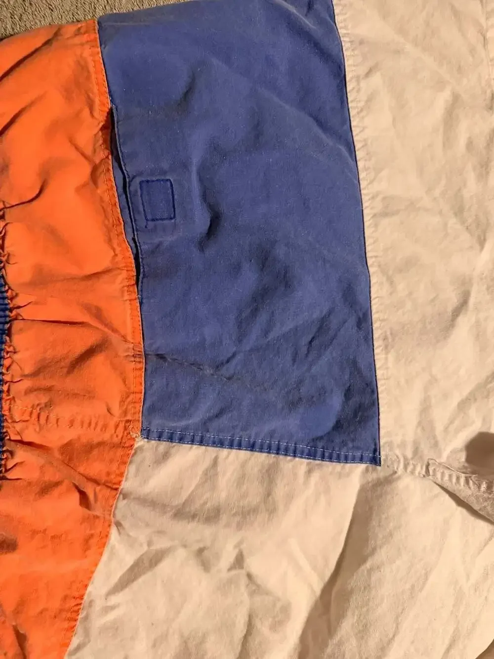 Pacific Sunwear Swim Shorts Size L (36-38) White Orange Blue 1990s Vintage
